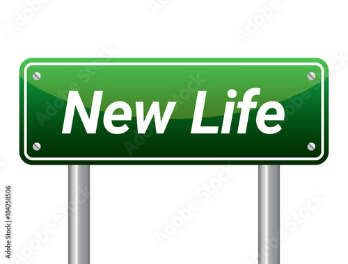Vector illustration of road sign 2018.