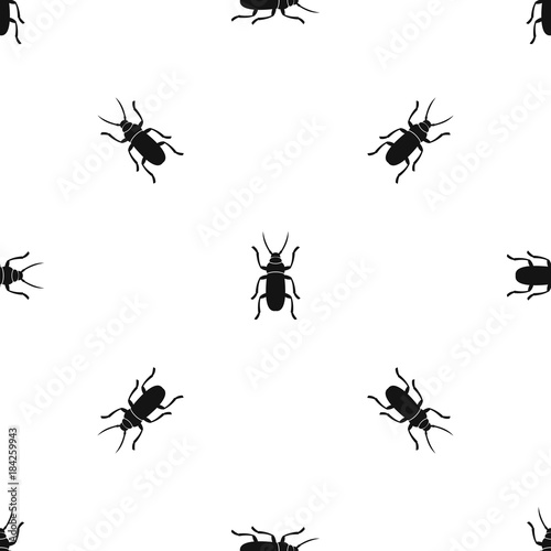 Beetle bug pattern seamless black © ylivdesign