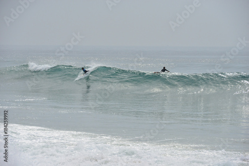 Surfing in California. 
