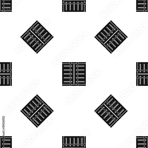 Jalousie pattern seamless black