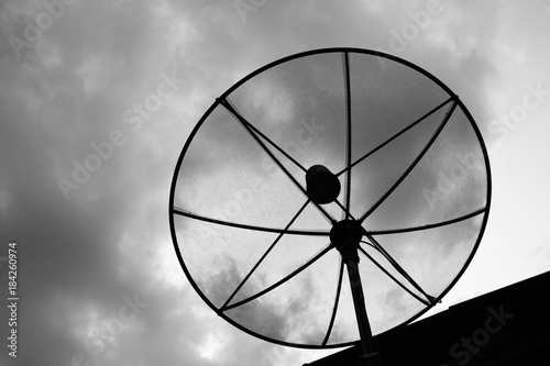 Satellite dish black and white filter effect
