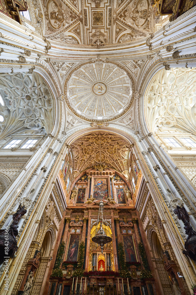 Obraz premium Mosque-cathedral, indoor view, Córdoba, Andalusia, Spain, Europe