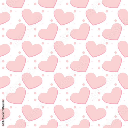 Seamless pattern with heart-shaped ,valentines vector illustration