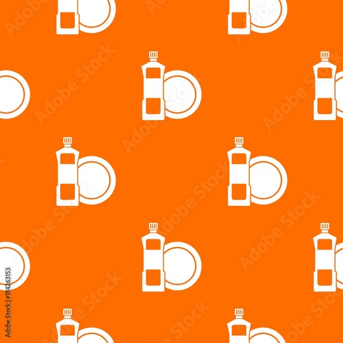 Dishwashing liquid detergent and dish pattern seamless