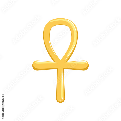 Ankh, Egyptian cross, Religious sign of the ancient Egypt vector Illustration