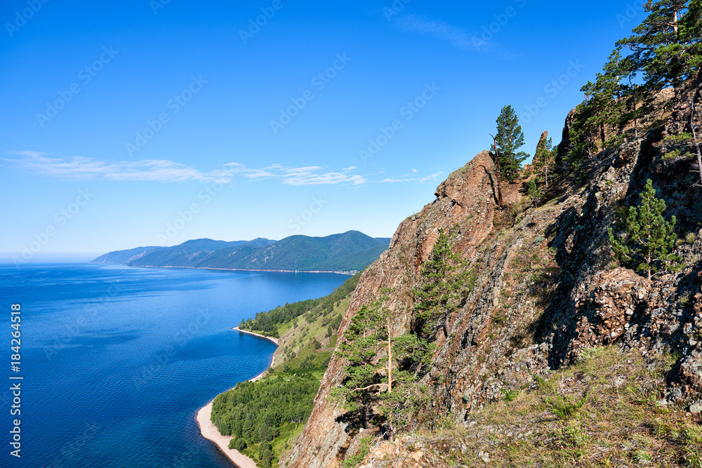 Scenic view of Lake Baikal