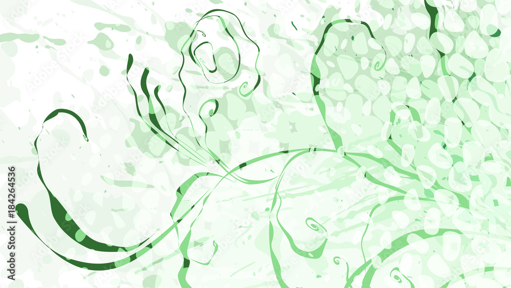 Wide format floral background, vector graphic Wide format floral background, vector graphic