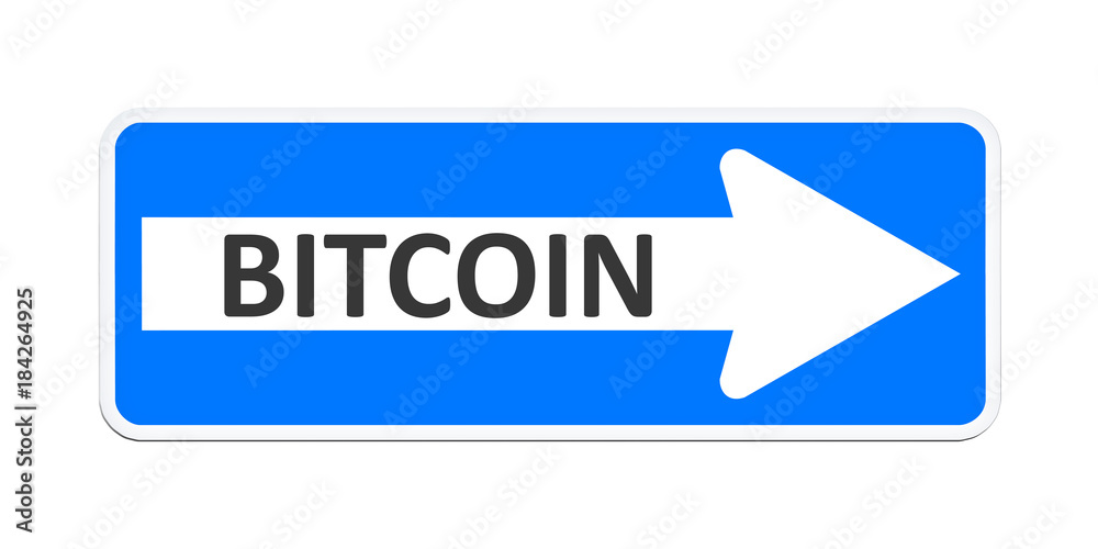 german one way sign with the word bitcoin german one way sign with the word bitcoin