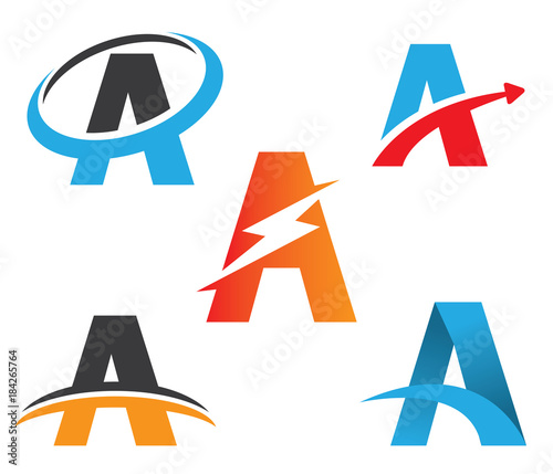 letter a logo vector package