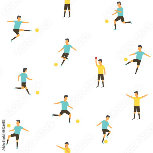 Football soccer players vector