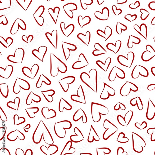 Happy Valentine s day. pattern of red hearts