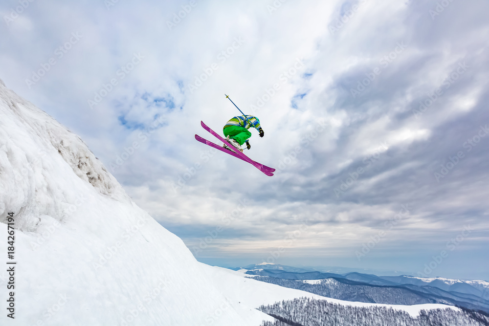 Good skiing in the snowy mountains. Good skiing in the snowy mountains.