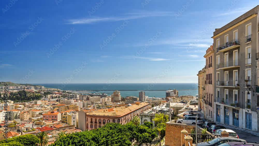 Cagliari, panorama cittadino, Sardegna, Italy