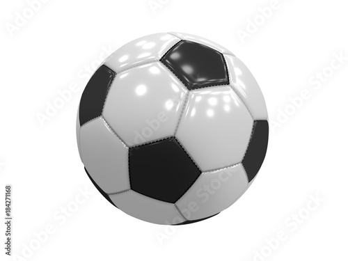 Classical soccer ball with white background