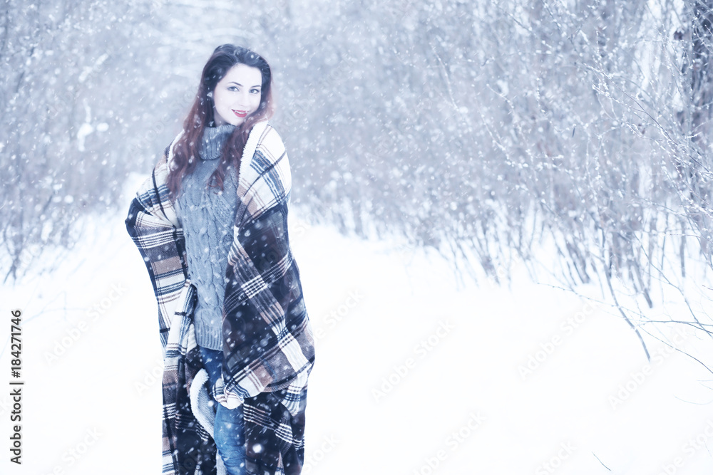 Beautiful girl in a beautiful winter snow Beautiful girl in a beautiful winter snow
