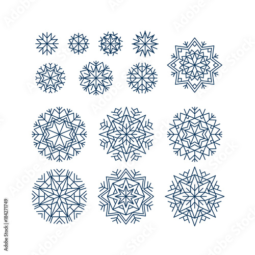 abstract snowflakes element...