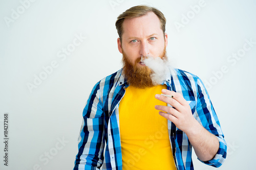 Man quitting smoking photo