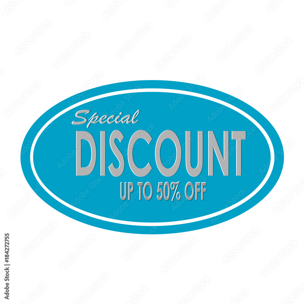 BLUE Special offer discount sale banner up to 50% off sticker label background BLUE Special offer discount sale banner up to 50% off sticker label background