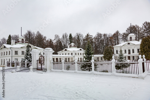 Photography MOSCOW REGION, RUSSIA - DECEMBER 9, 2017: Architecture of the winter historical Manor Serednikovo
