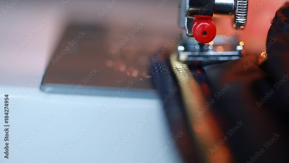 sewing of a zipper lock on a sewing machine sewing of a zipper lock on a sewing machine