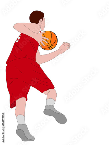 basketball player illustration - vector