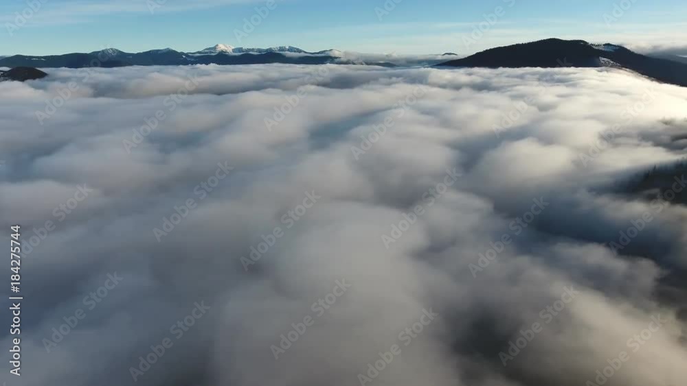 Amazing Advection Fog Over the Mountains Amazing Advection Fog Over the Mountains