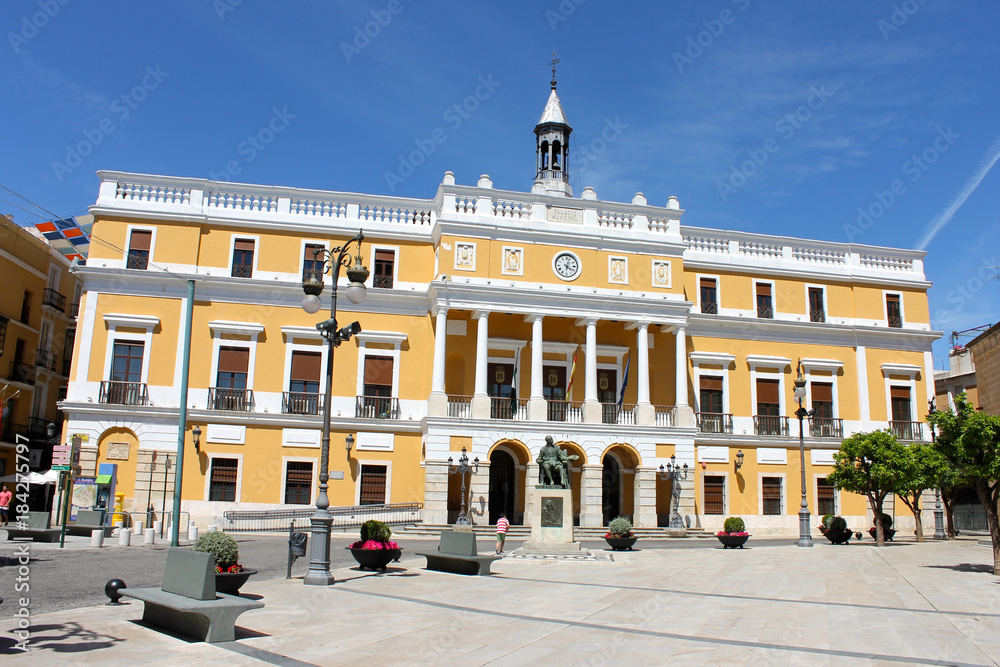 The Palacio Municipal, city hall of the city of Badajoz, Extremadura, Spain The Palacio Municipal, city hall of the city of Badajoz, Extremadura, Spain