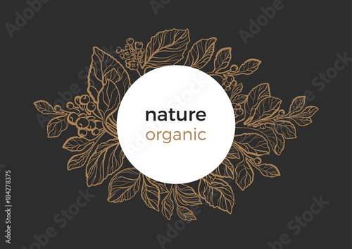 Vector template of organic food