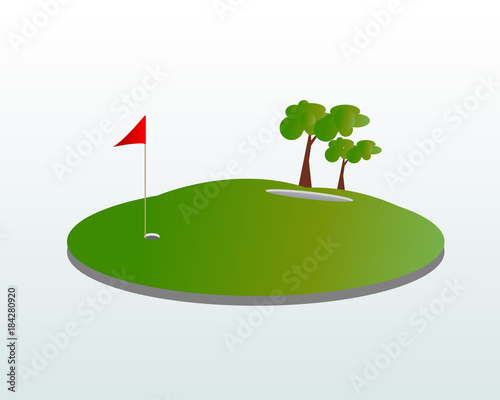 golf court Location. Vector illustration design.