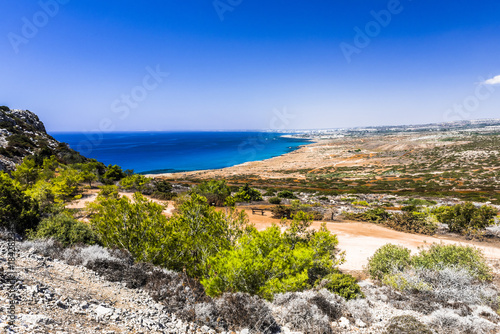 The endless coast of the island of Cyprus
