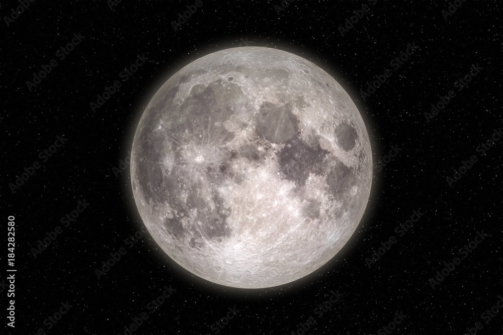 Naklejka premium Moon in outer space. Elements of this image furnished by NASA