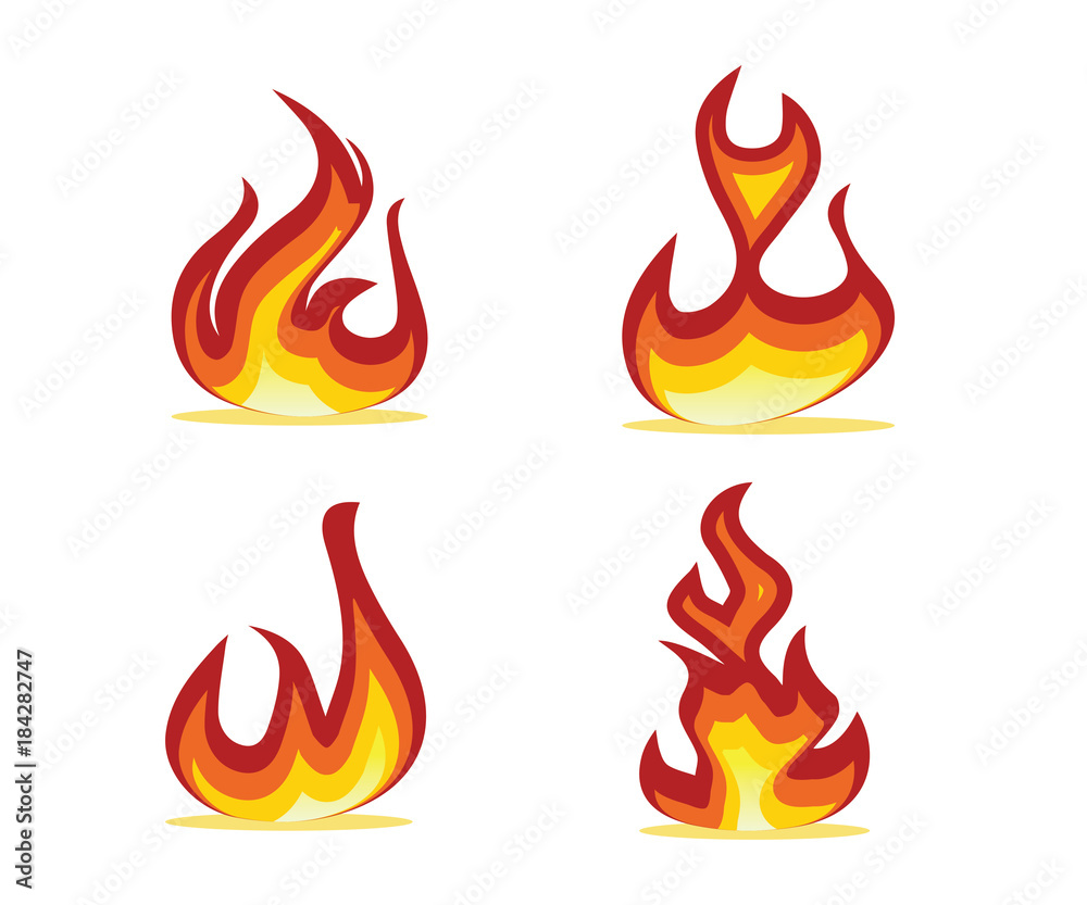 flame set design illustration flame set design illustration