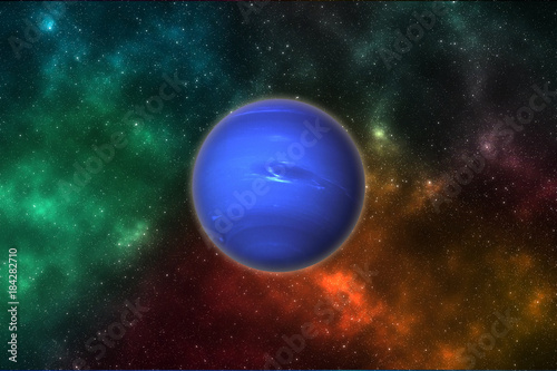 Neptune planet in outer space. Elements of this image furnished by NASA