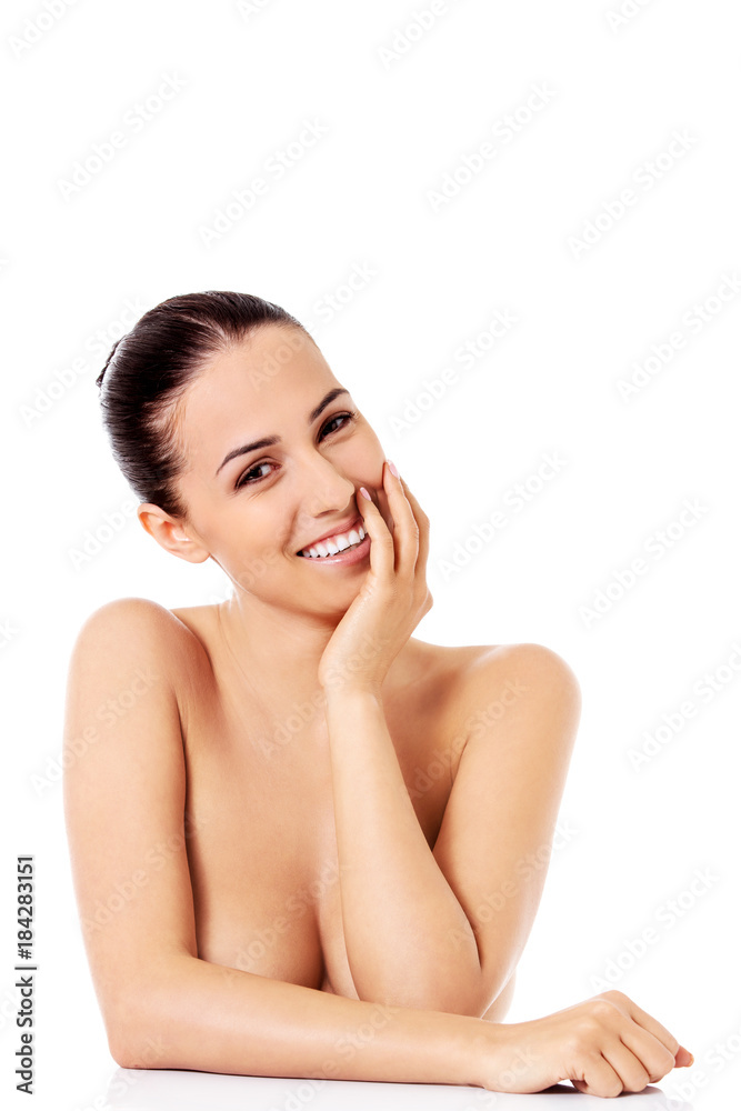 Beauty woman face with perfect fresh clean skin Beauty woman face with perfect fresh clean skin