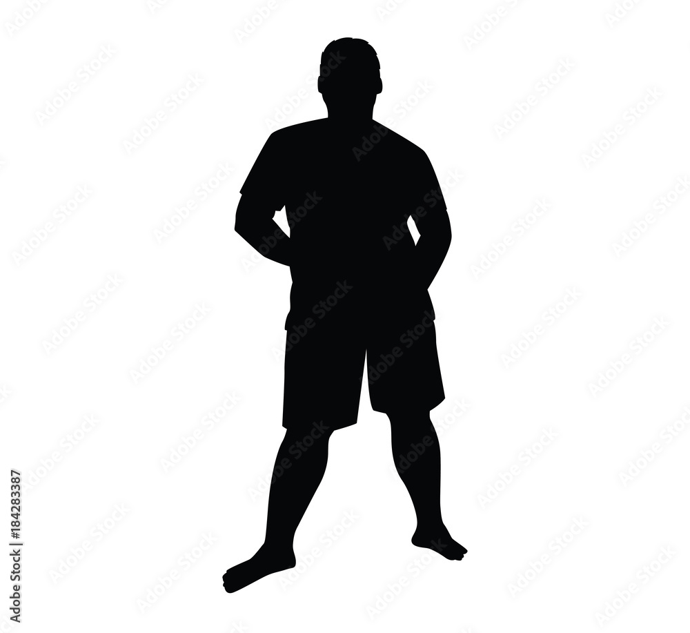 posing man silhouette