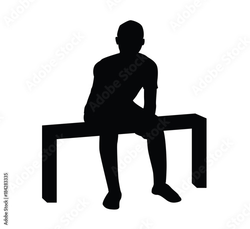 sitting man silhouette