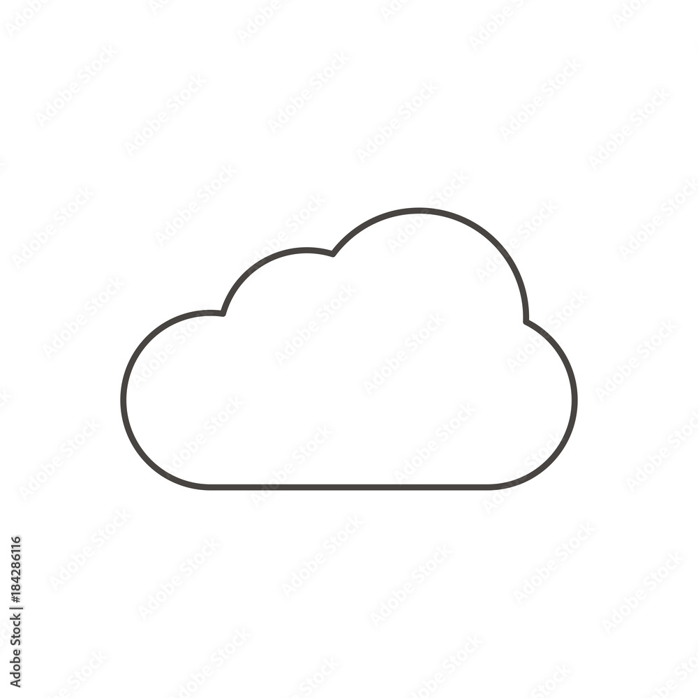 Vector Line Icon of Cloud Vector Line Icon of Cloud