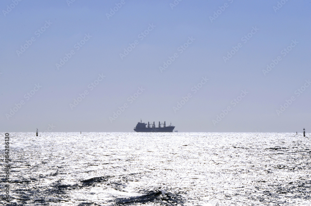 Australia, freighter on Indian Ocean
