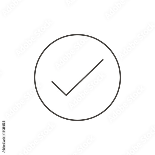 Vector Line Icon of Checked