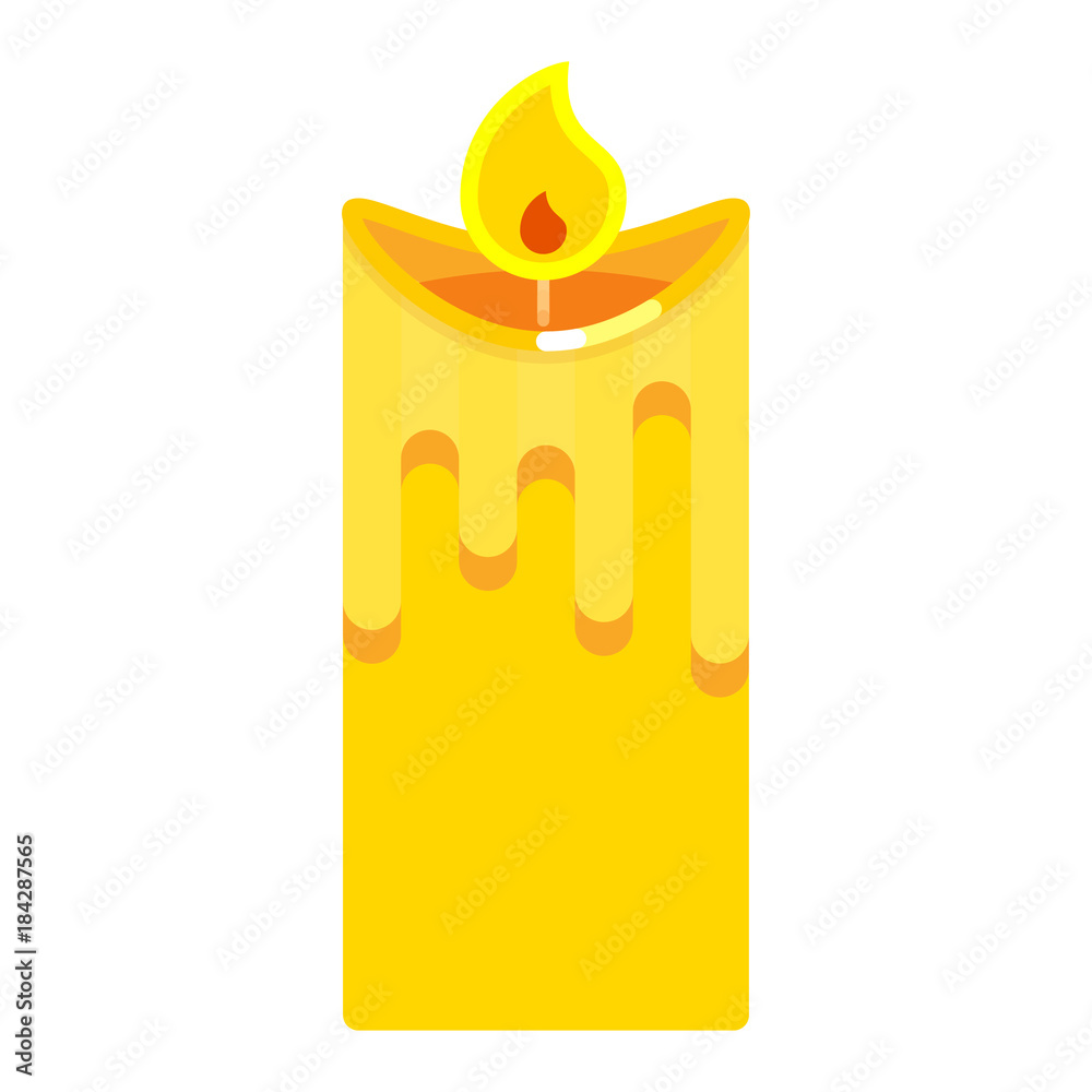 candle flat yellow candle flat yellow