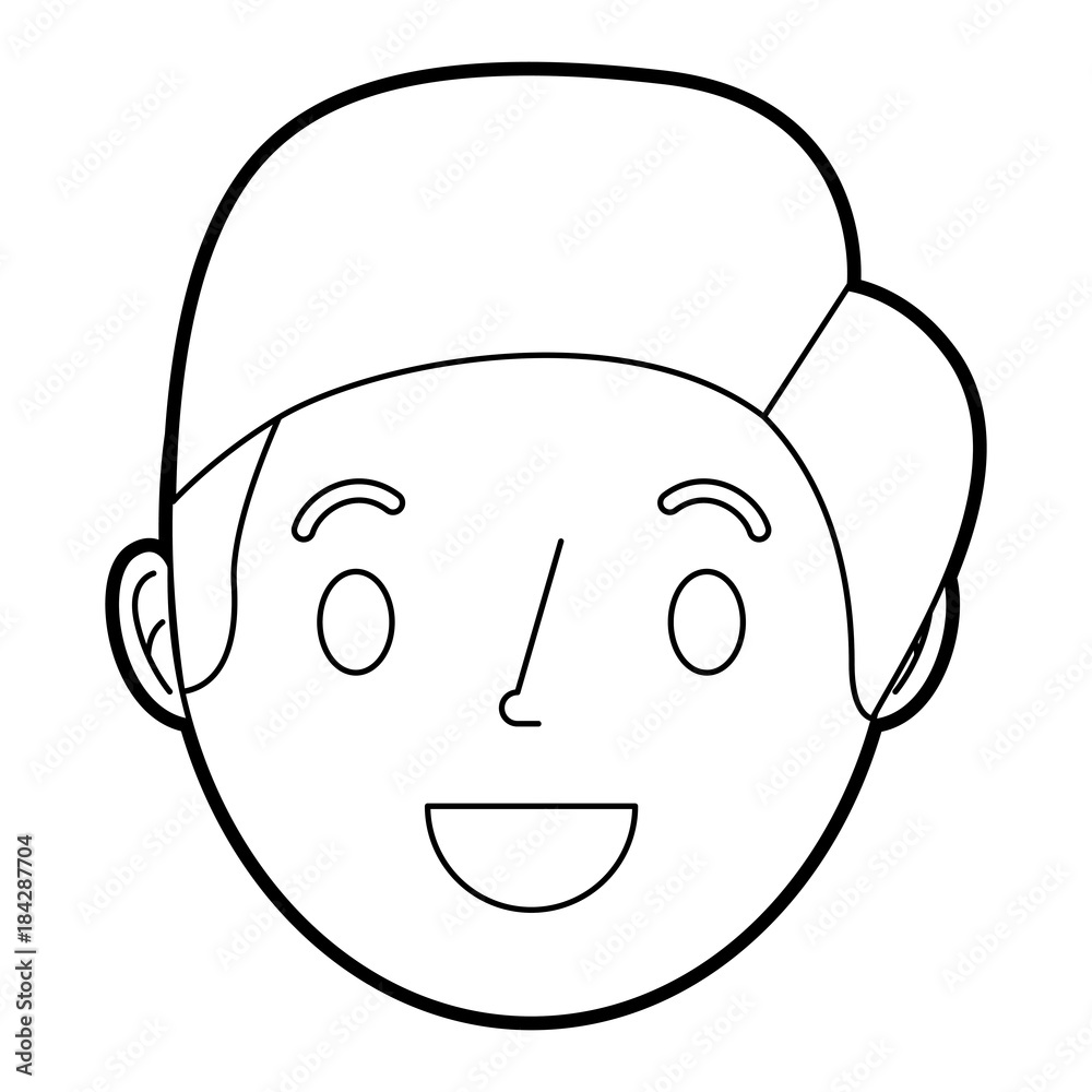 face smiling man adult cartoon character vector illustration face smiling man adult cartoon character vector illustration