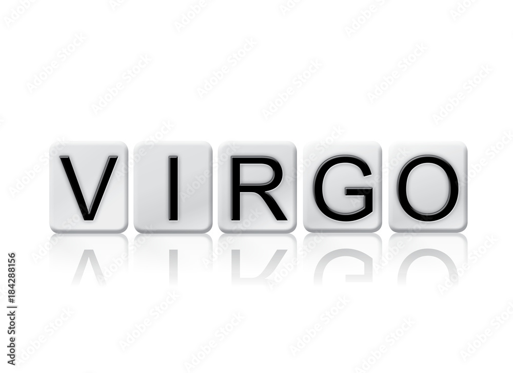 Virgo Concept Tiled Word Isolated on White