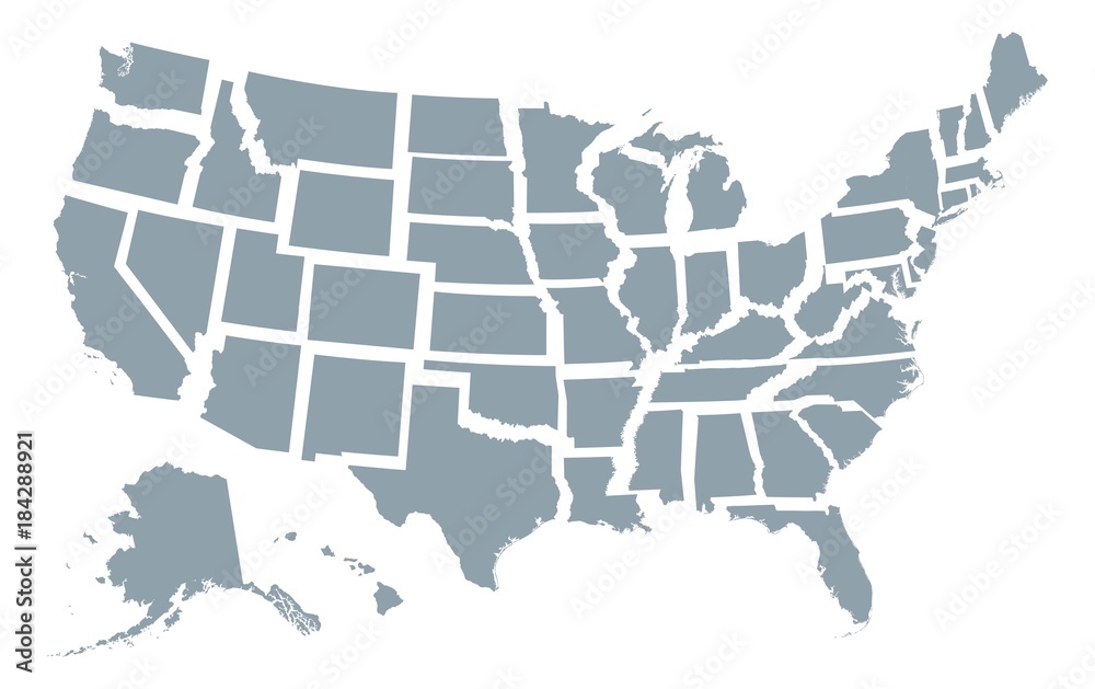 Fototapeta premium Map of USA