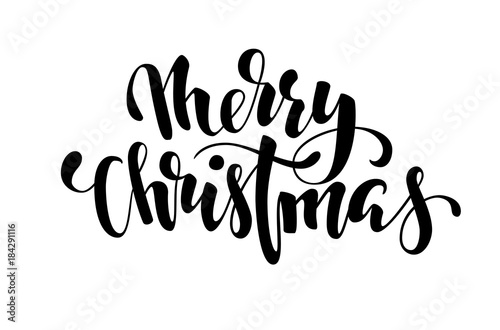 Merry Christmas. Hand drawn creative calligraphy and brush pen lettering. design for holiday greeting cards and invitations of the Merry Christmas and Happy New Year, banner, logo, seasonal holiday