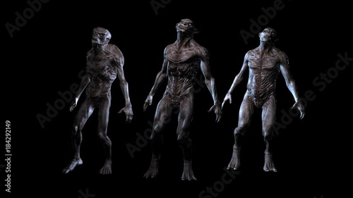 Digital 3D Animation of ugly Creatures