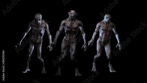 Digital 3D Animation of ugly Creatures