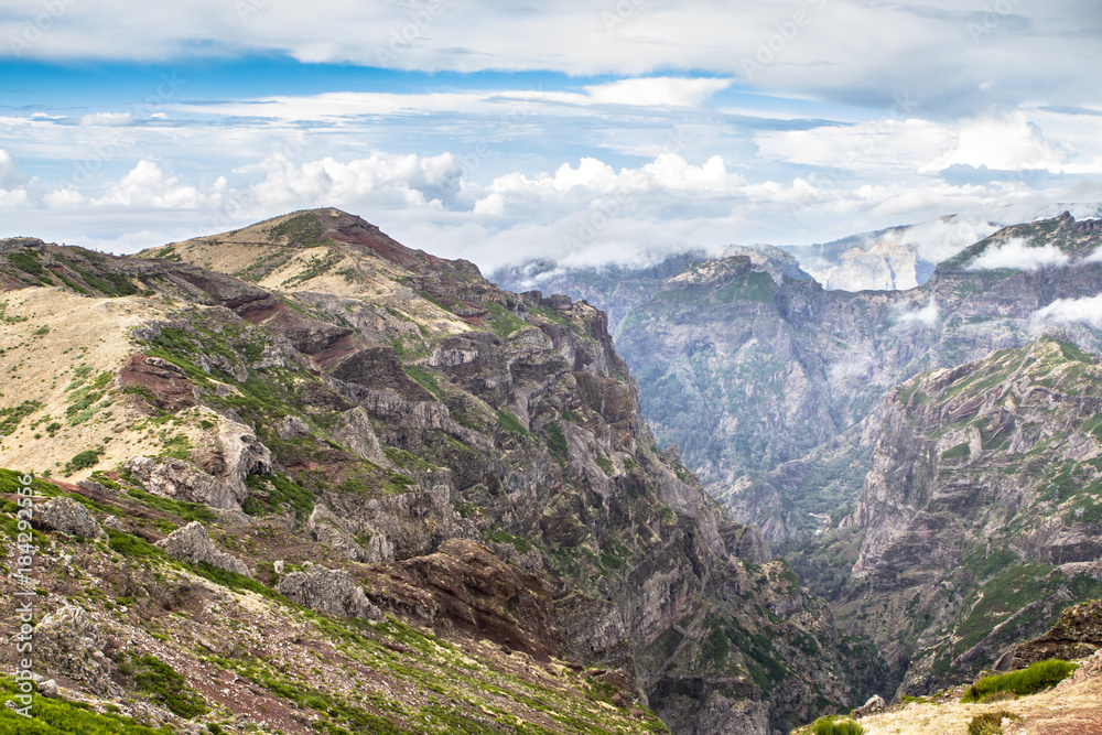 Obraz premium Mountain landscape on Madeira, Portugal