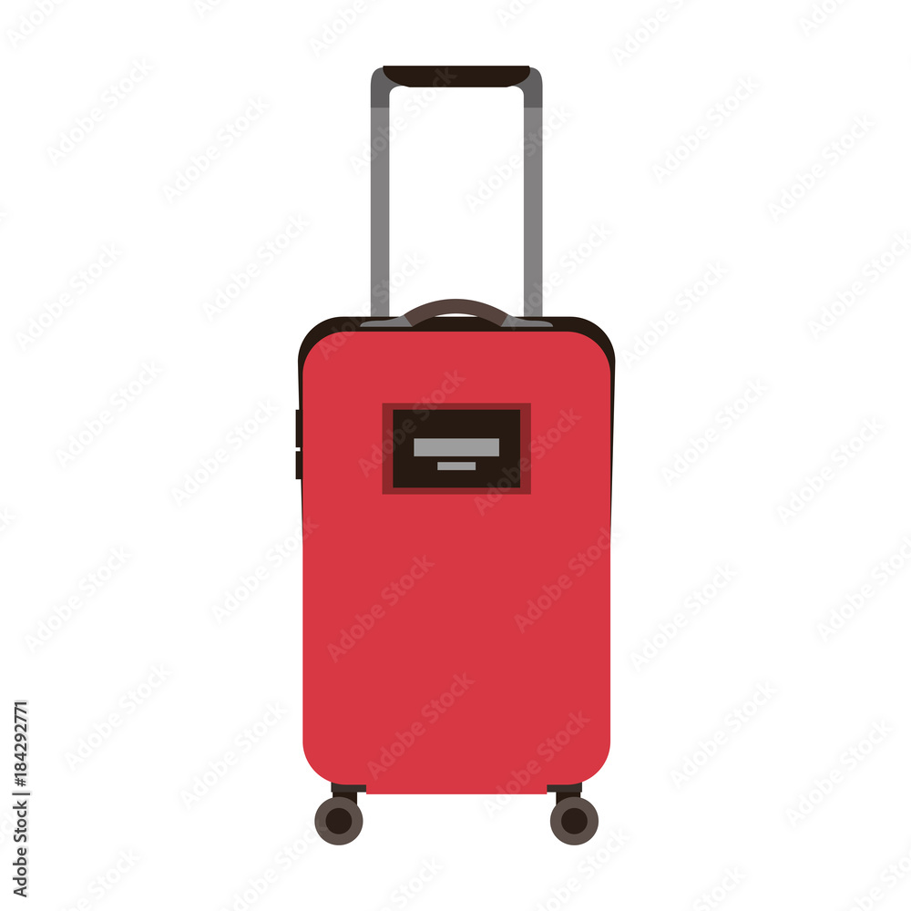travel suitcase with retractable handle and wheels luggage vector illustration travel suitcase with retractable handle and wheels luggage vector illustration