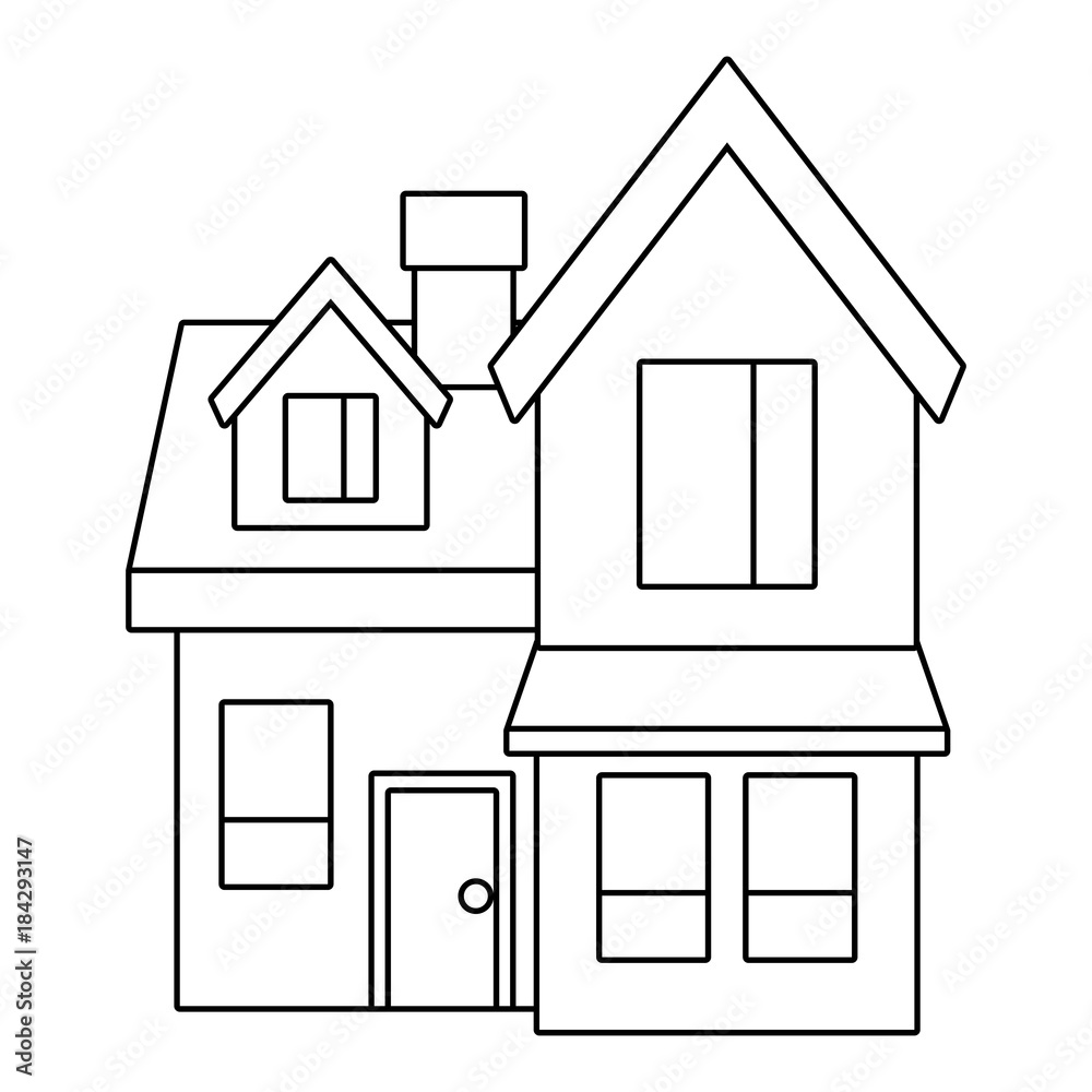 Big House Clipart Black And White