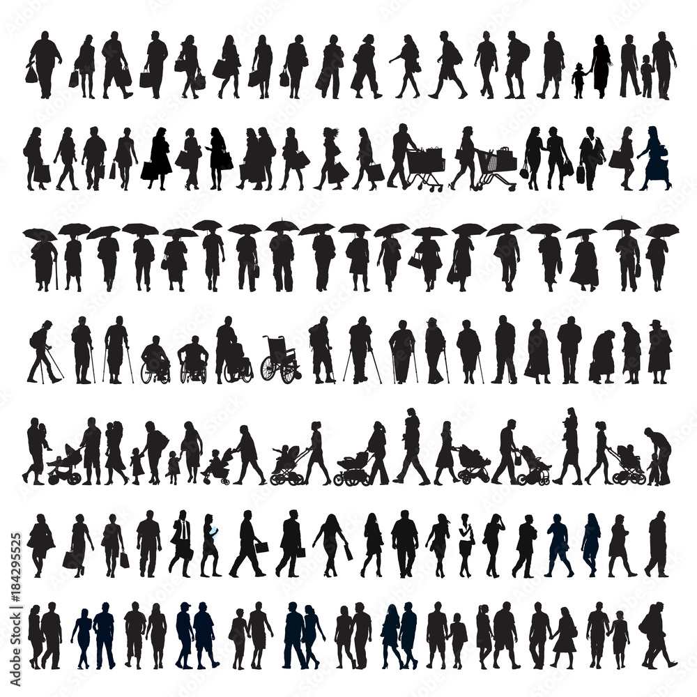 © Kamaga - Walking people silhouette © Kamaga - Walking people silhouette